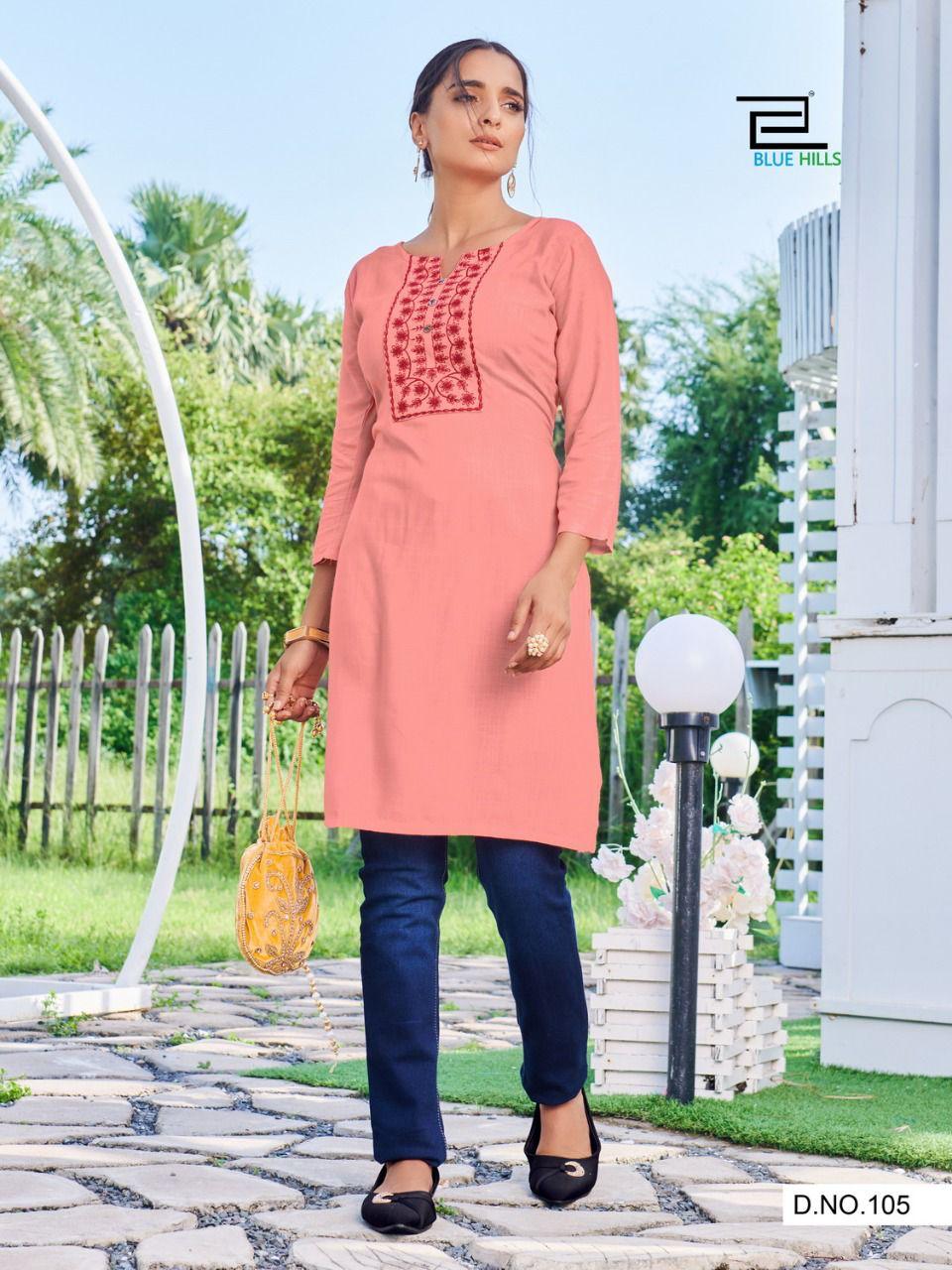 Blue Hills City Light 1 Latest Designer Short Top Collection